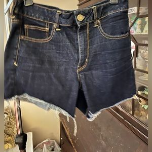 American Eagle dark wash super stretch shorts